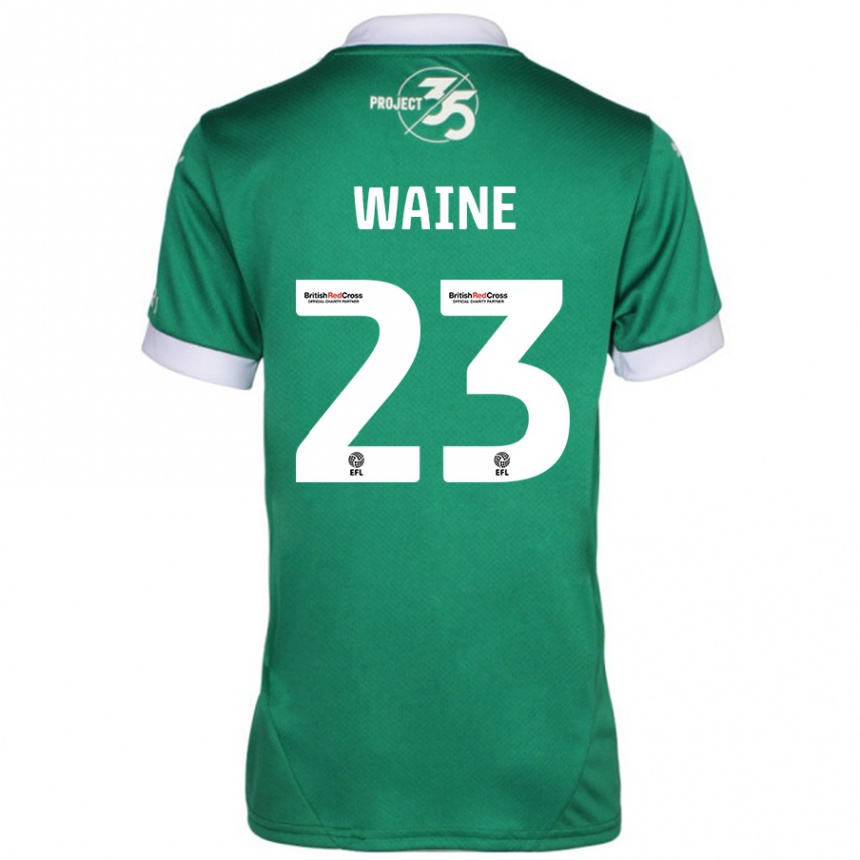 Enfant Football Maillot Ben Waine #23 Vert Blanc Tenues Domicile 2024/25 Canada