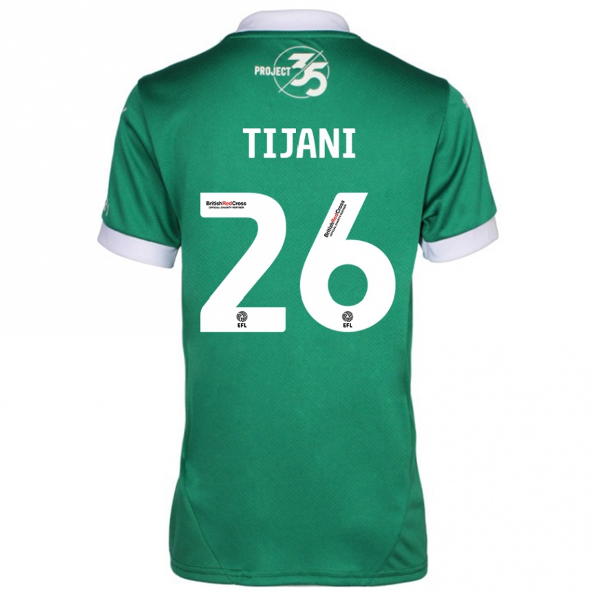 Enfant Football Maillot Muhamed Tijani #26 Vert Blanc Tenues Domicile 2024/25 Canada