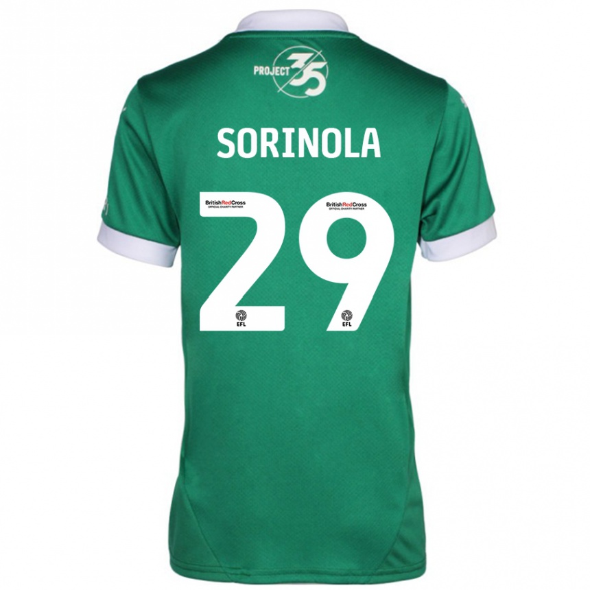 Enfant Football Maillot Matthew Sorinola #29 Vert Blanc Tenues Domicile 2024/25 Canada