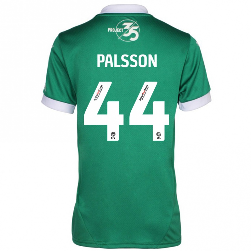 Enfant Football Maillot Victor Pálsson #44 Vert Blanc Tenues Domicile 2024/25 Canada