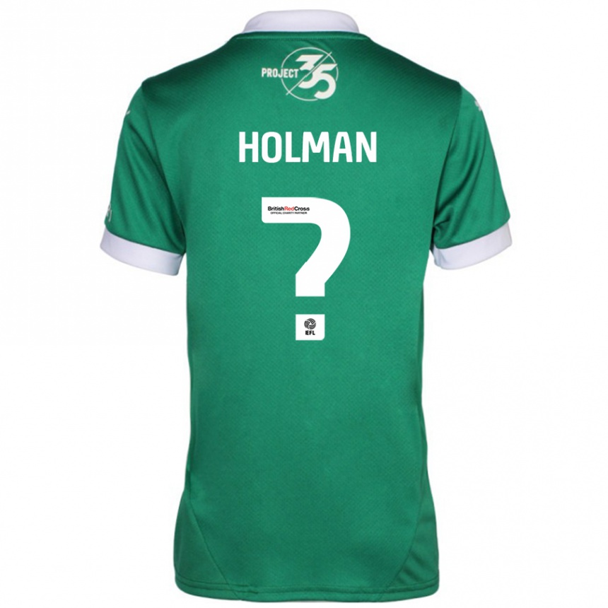 Enfant Football Maillot Daniel Holman #0 Vert Blanc Tenues Domicile 2024/25 Canada