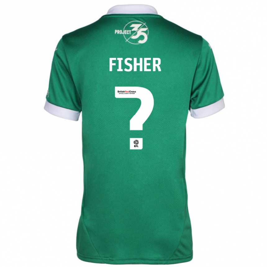 Enfant Football Maillot Cole Fisher #0 Vert Blanc Tenues Domicile 2024/25 Canada