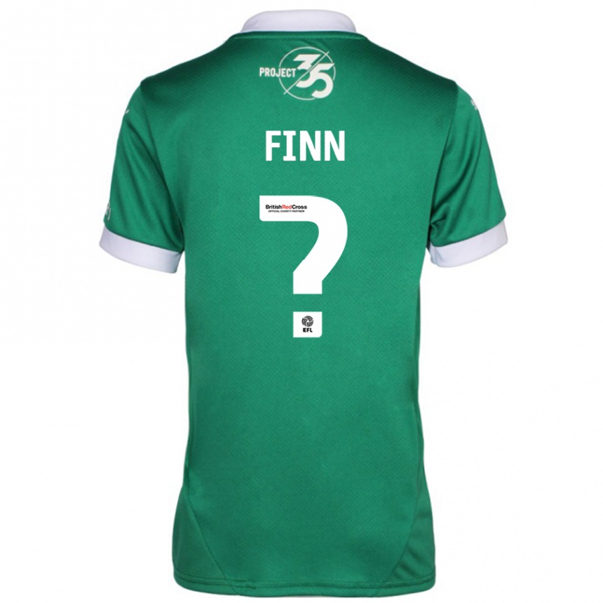 Kids Football Tegan Finn #0 Green White Home Jersey 2024/25 T-Shirt Canada