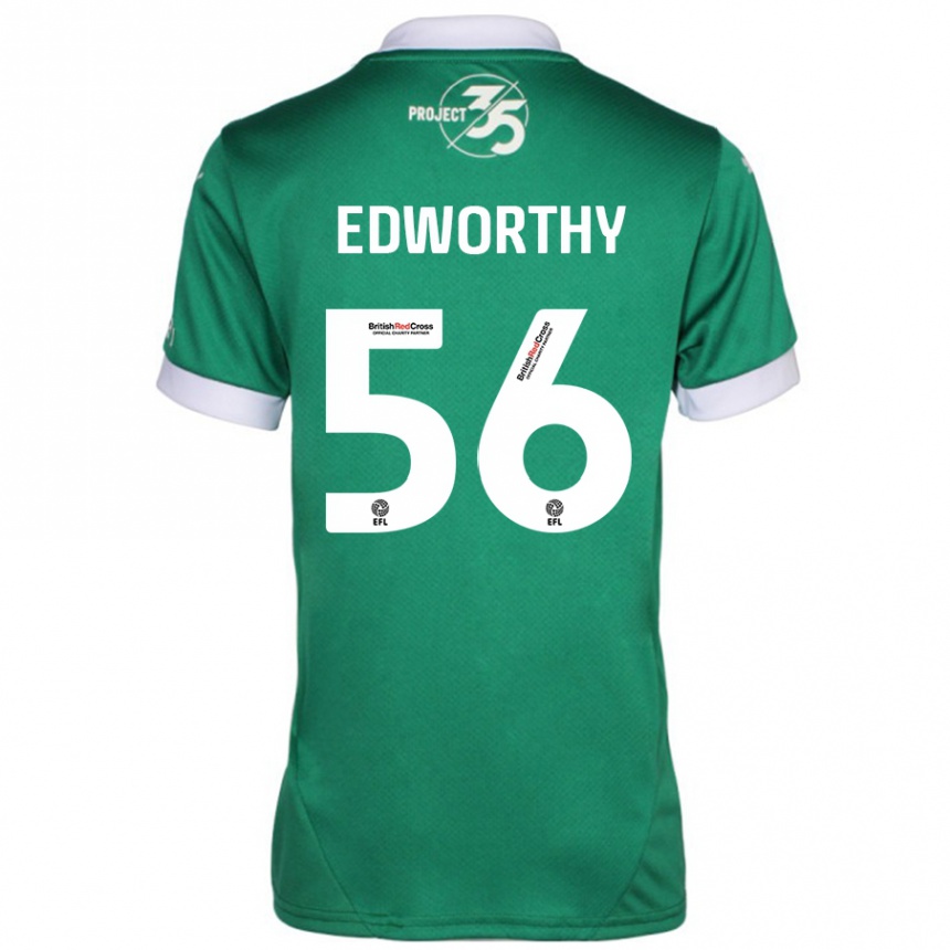 Enfant Football Maillot Kieran Edworthy #56 Vert Blanc Tenues Domicile 2024/25 Canada