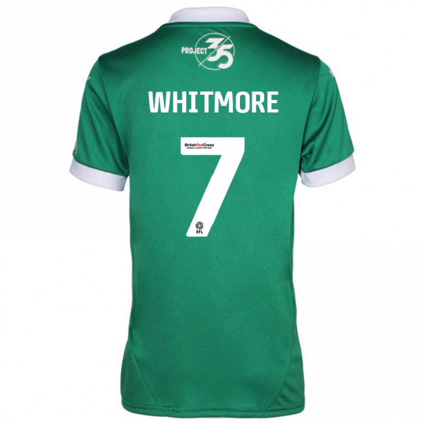 Enfant Football Maillot Charlotte Whitmore #7 Vert Blanc Tenues Domicile 2024/25 Canada