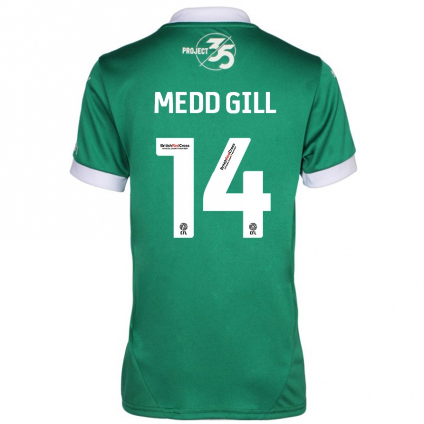 Enfant Football Maillot Tamsin Medd-Gill #14 Vert Blanc Tenues Domicile 2024/25 Canada