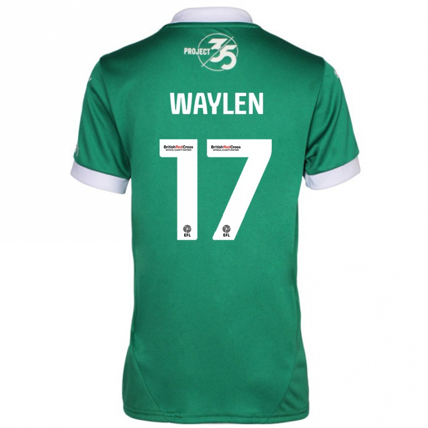 Enfant Football Maillot Libby Waylen #17 Vert Blanc Tenues Domicile 2024/25 Canada