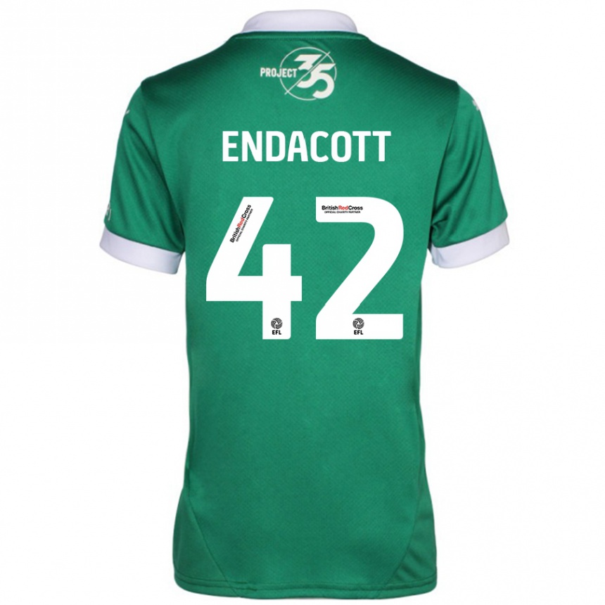 Kids Football Jack Endacott #42 Green White Home Jersey 2024/25 T-Shirt Canada