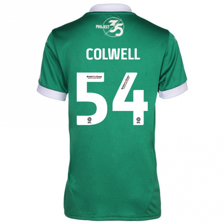 Enfant Football Maillot Lewis Colwell #54 Vert Blanc Tenues Domicile 2024/25 Canada