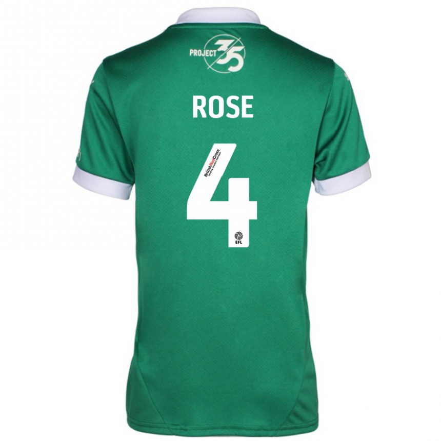 Enfant Football Maillot Jemma Rose #4 Vert Blanc Tenues Domicile 2024/25 Canada