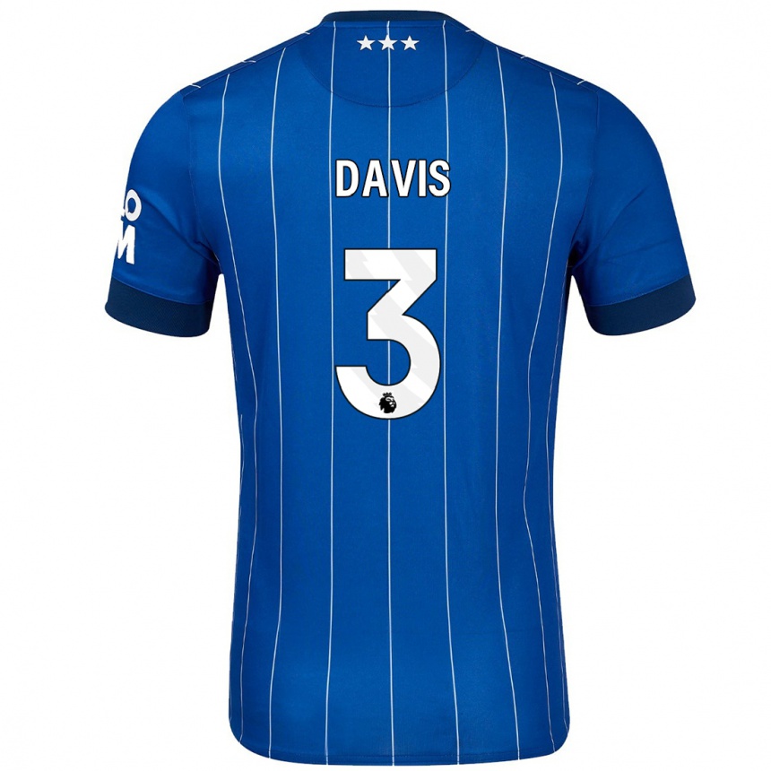 Enfant Football Maillot Leif Davis #3 Bleu Marine Tenues Domicile 2024/25 Canada