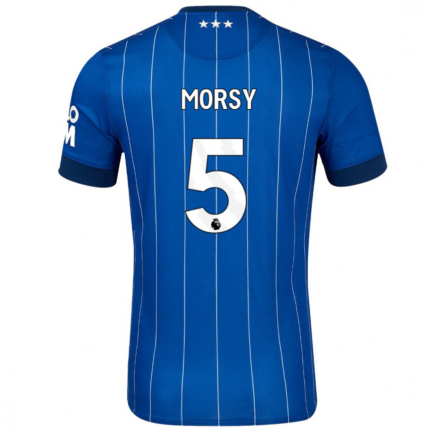 Enfant Football Maillot Samy Morsy #5 Bleu Marine Tenues Domicile 2024/25 Canada