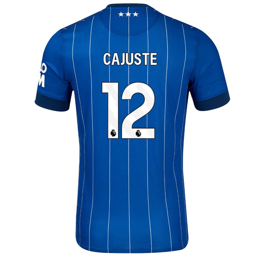 Kids Football Jens Cajuste #12 Navy Blue Home Jersey 2024/25 T-Shirt Canada