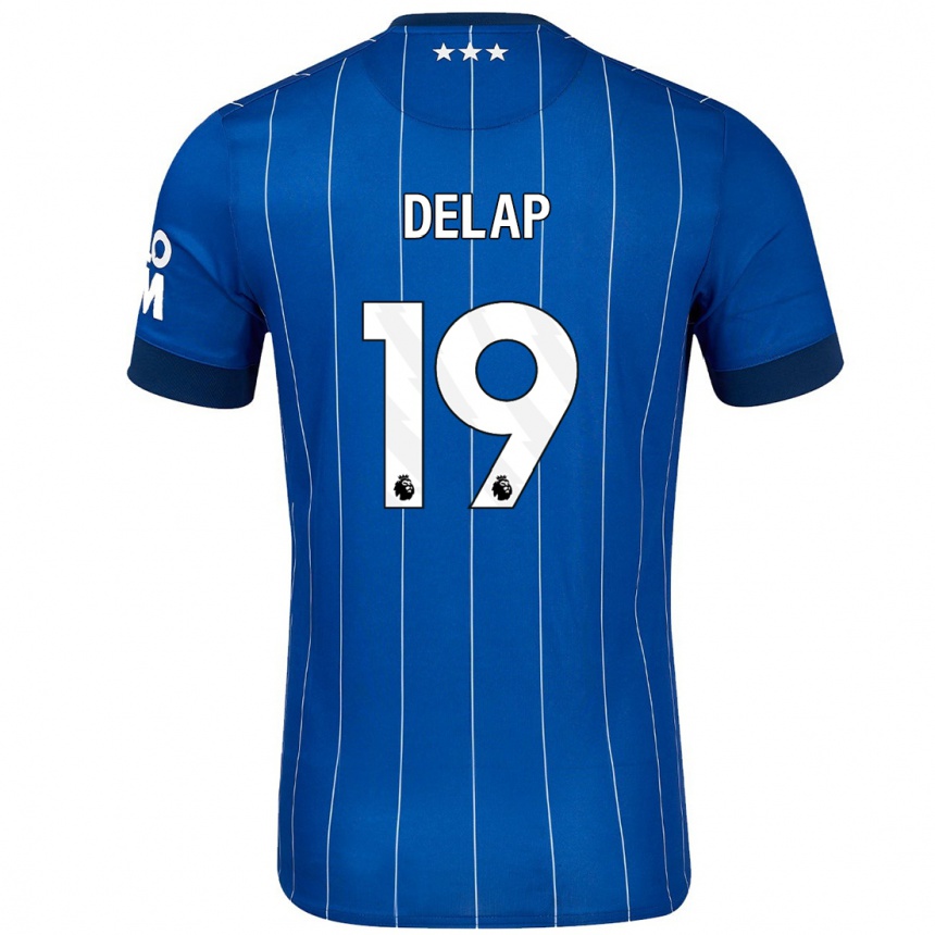 Kids Football Liam Delap #19 Navy Blue Home Jersey 2024/25 T-Shirt Canada