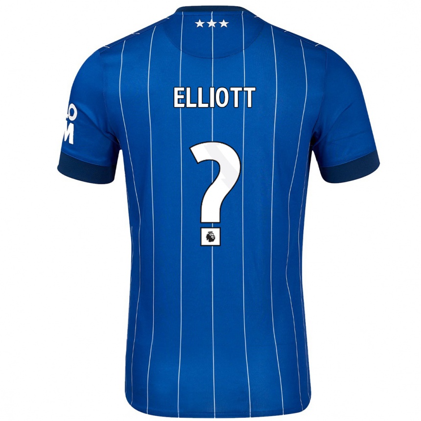 Enfant Football Maillot Leon Elliott #0 Bleu Marine Tenues Domicile 2024/25 Canada