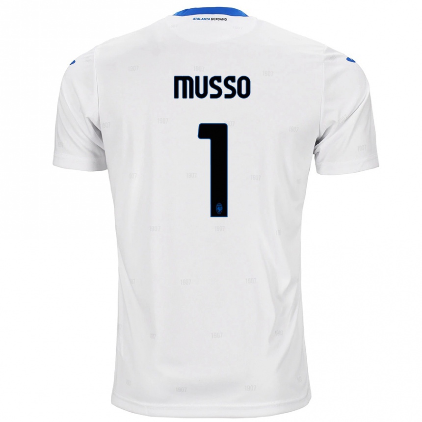 Kids Football Juan Musso #1 White Away Jersey 2024/25 T-Shirt Canada