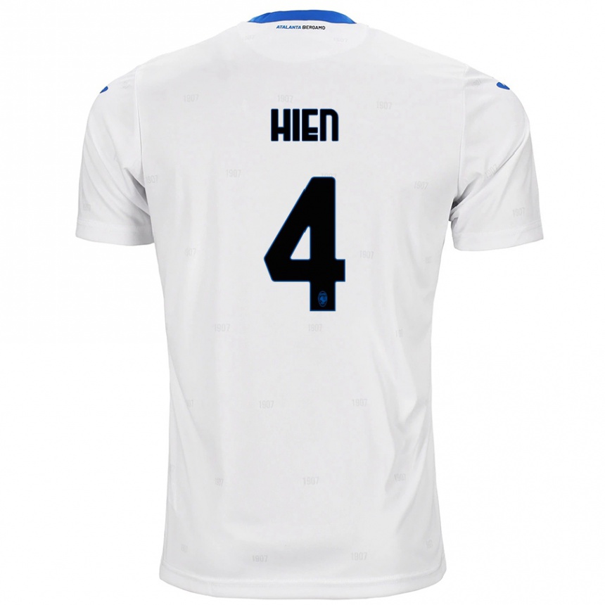 Kids Football Isak Hien #4 White Away Jersey 2024/25 T-Shirt Canada