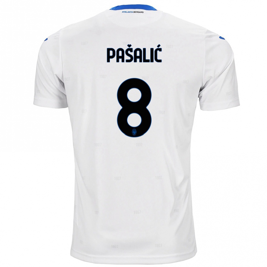 Enfant Football Maillot Mario Pasalic #8 Blanc Tenues Extérieur 2024/25 Canada