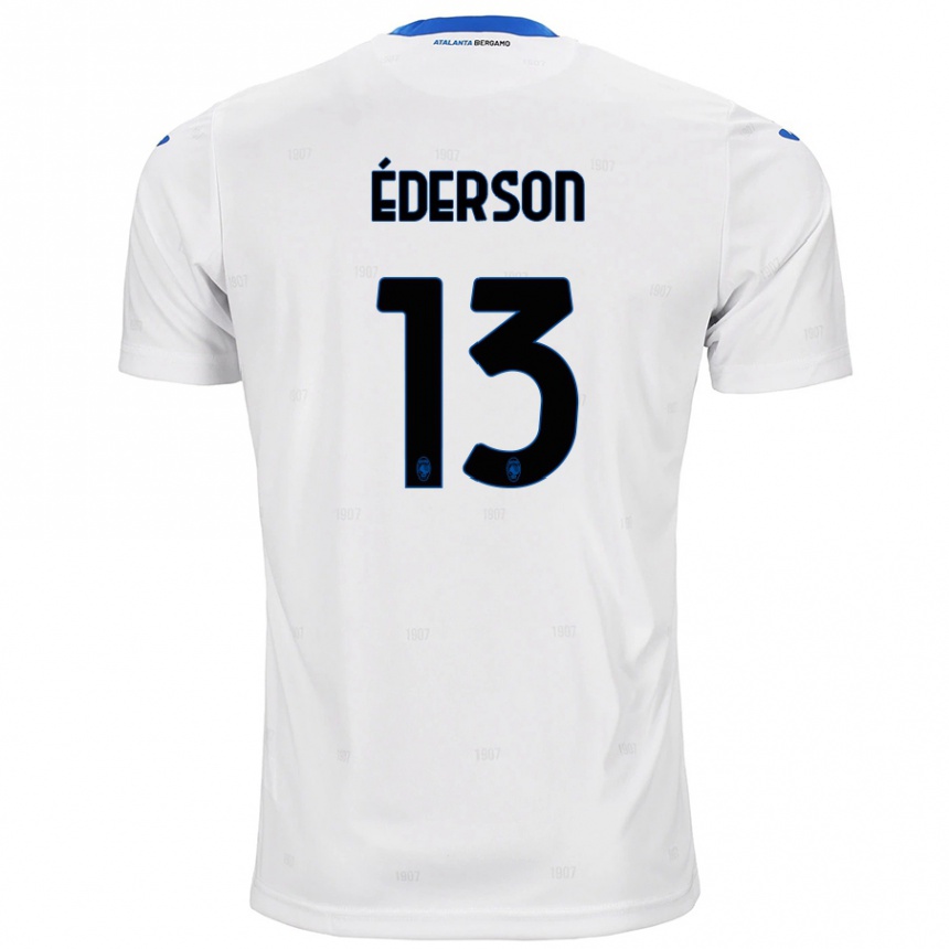 Kids Football Éderson #13 White Away Jersey 2024/25 T-Shirt Canada