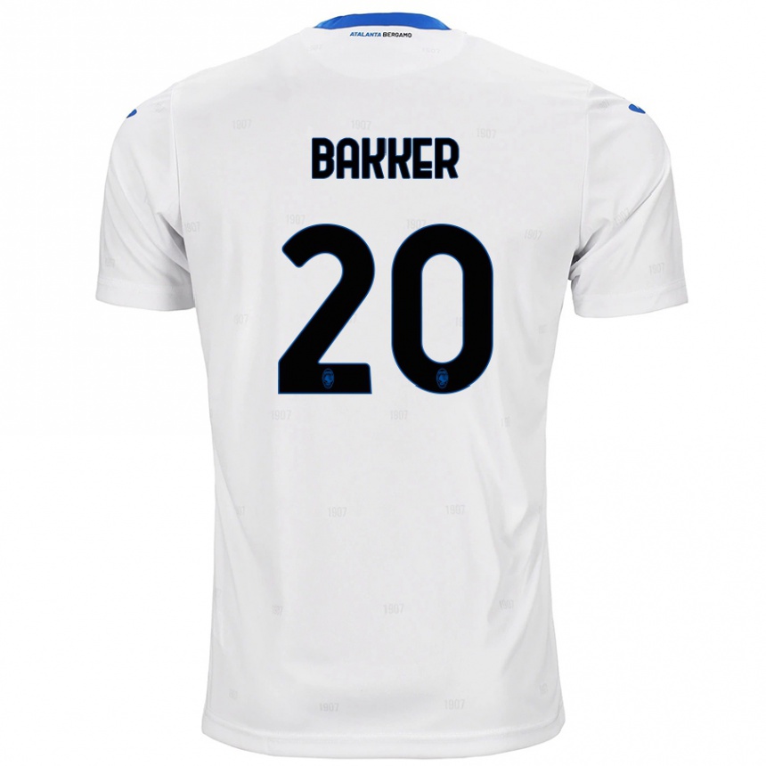 Kids Football Mitchel Bakker #20 White Away Jersey 2024/25 T-Shirt Canada