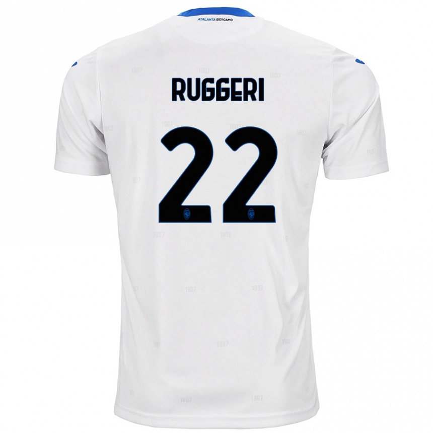 Kids Football Matteo Ruggeri #22 White Away Jersey 2024/25 T-Shirt Canada