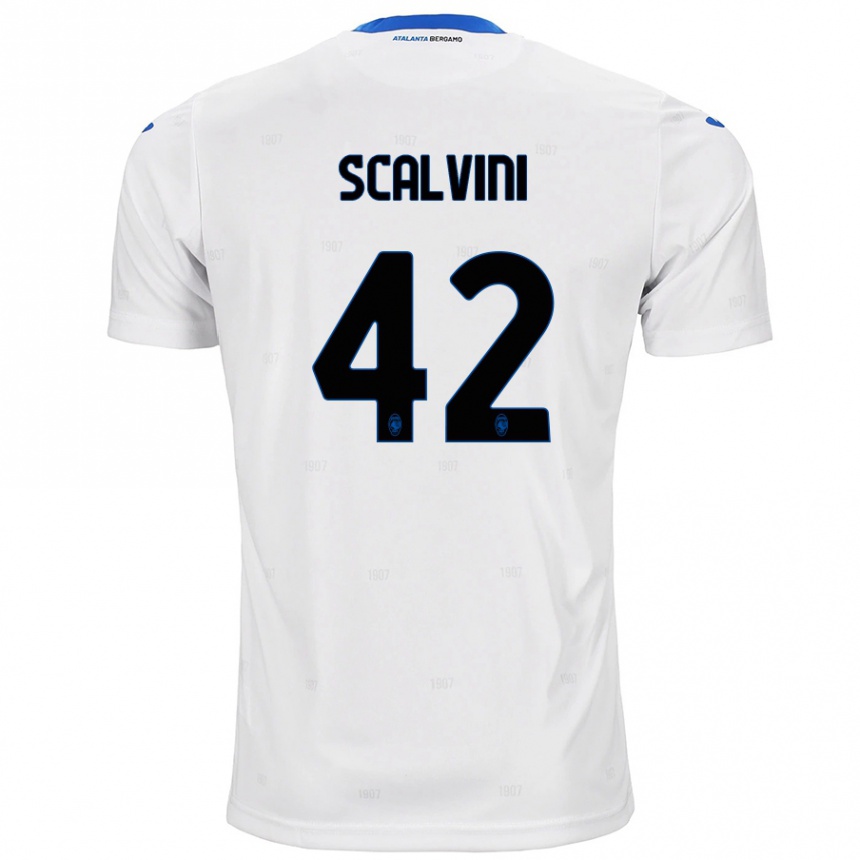 Kids Football Giorgio Scalvini #42 White Away Jersey 2024/25 T-Shirt Canada