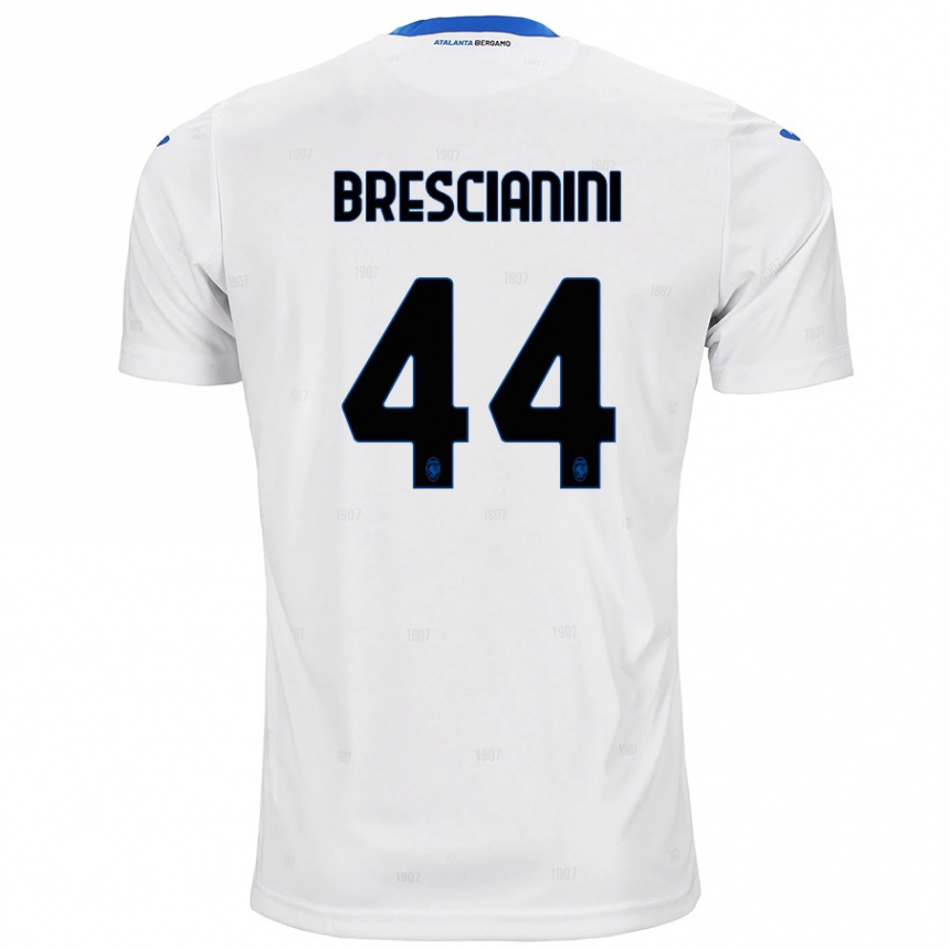 Kids Football Marco Brescianini #44 White Away Jersey 2024/25 T-Shirt Canada