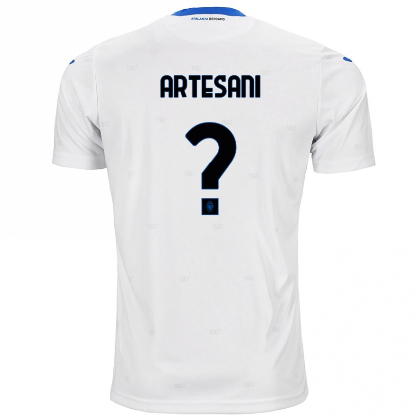 Enfant Football Maillot Nicolò Artesani #0 Blanc Tenues Extérieur 2024/25 Canada