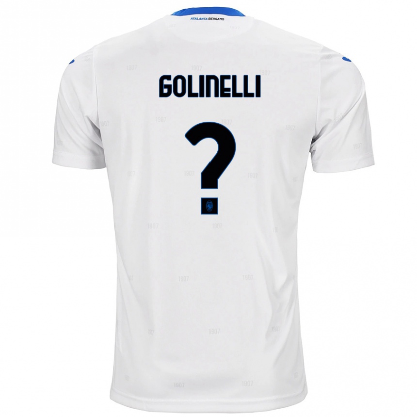 Kids Football Martino Golinelli #0 White Away Jersey 2024/25 T-Shirt Canada