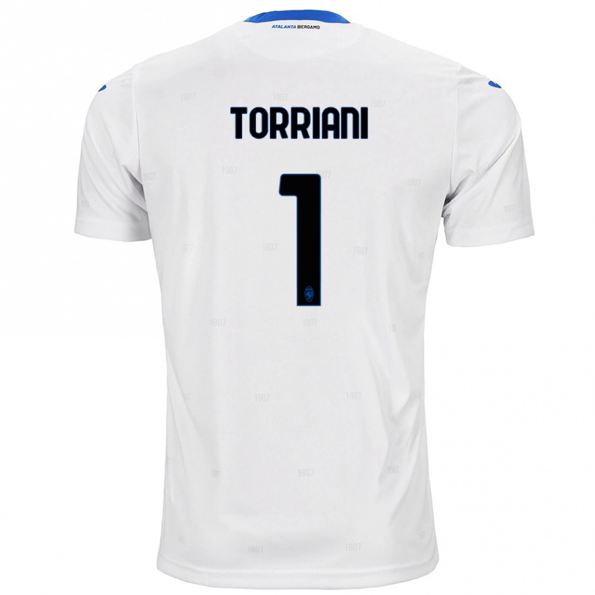 Kids Football Andrea Torriani #1 White Away Jersey 2024/25 T-Shirt Canada