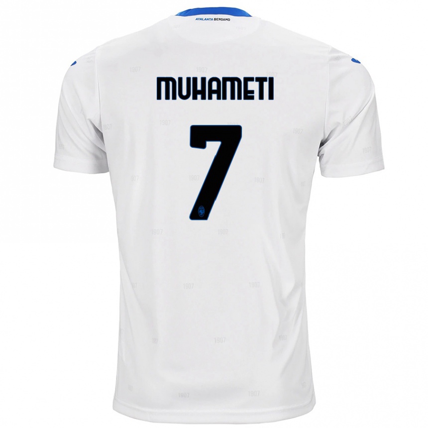 Enfant Football Maillot Endri Muhameti #7 Blanc Tenues Extérieur 2024/25 Canada