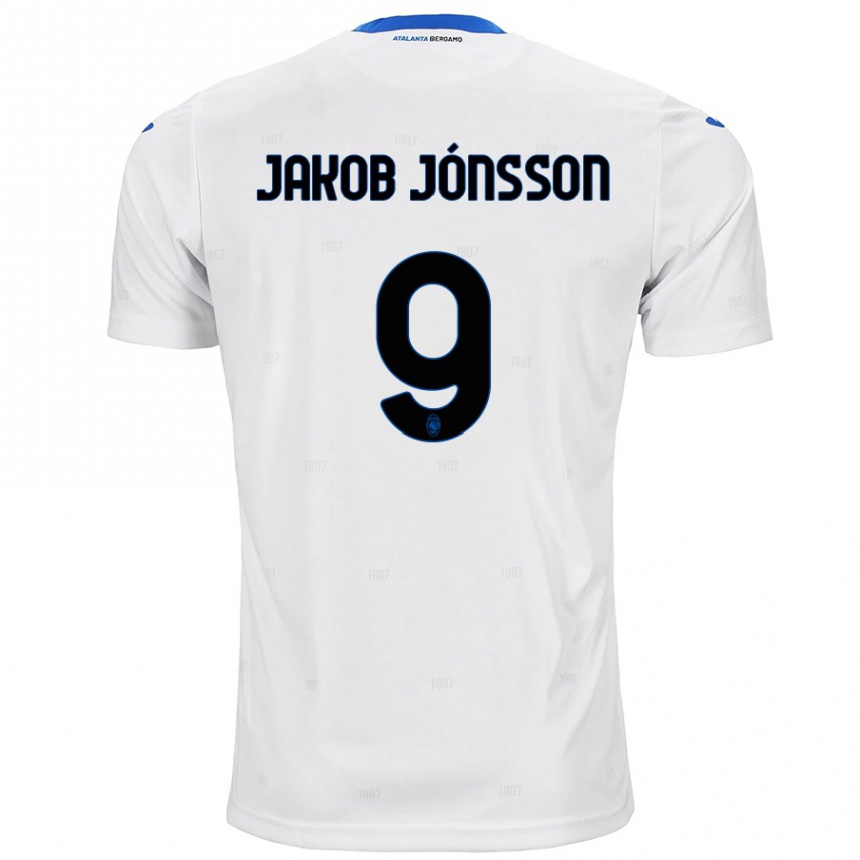 Kids Football Birkir Jakob Jónsson #9 White Away Jersey 2024/25 T-Shirt Canada