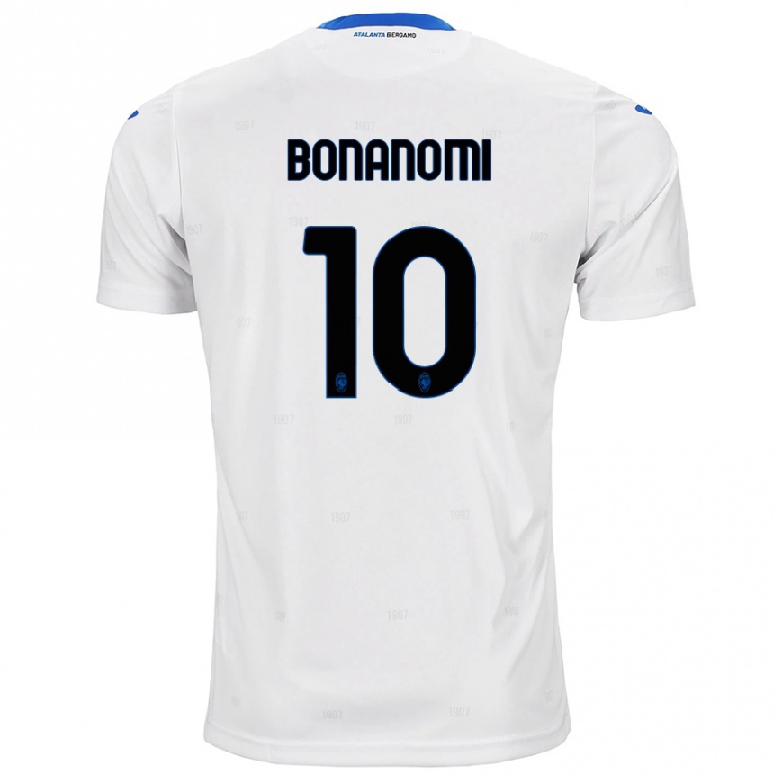 Kids Football Andrea Bonanomi #10 White Away Jersey 2024/25 T-Shirt Canada