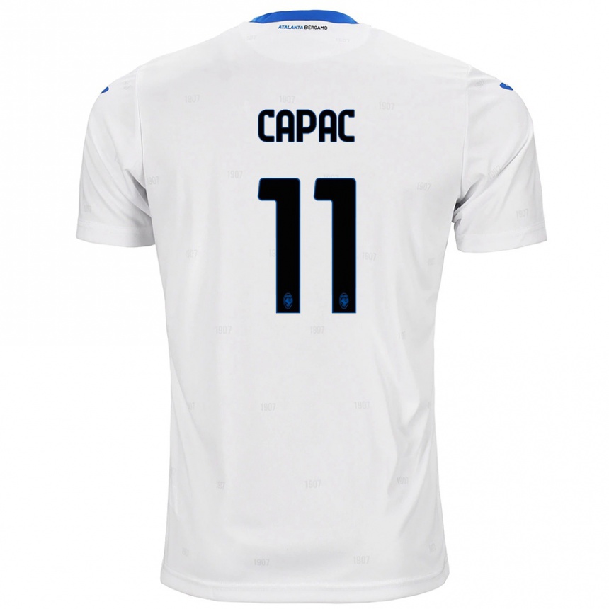 Kids Football Alexandru Capac #11 White Away Jersey 2024/25 T-Shirt Canada