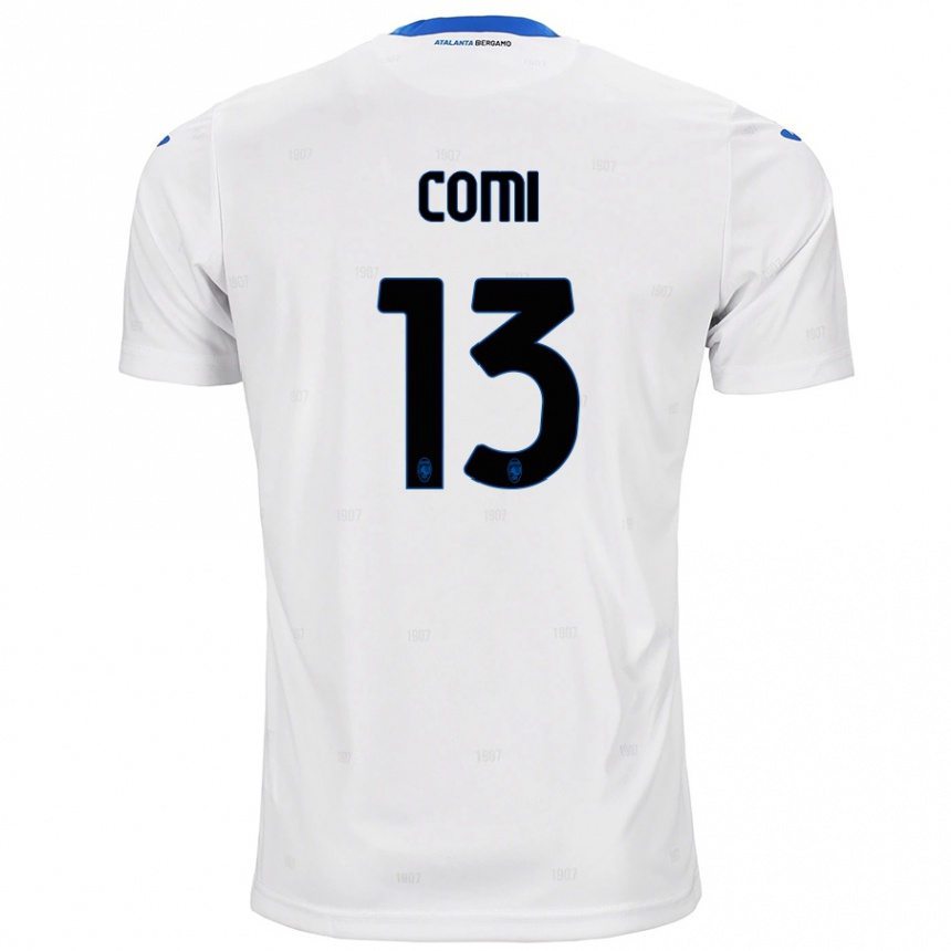 Kids Football Pietro Comi #13 White Away Jersey 2024/25 T-Shirt Canada