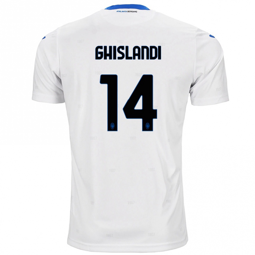 Kids Football Davide Ghislandi #14 White Away Jersey 2024/25 T-Shirt Canada