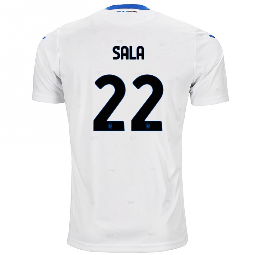 Kids Football Lorenzo Sala #22 White Away Jersey 2024/25 T-Shirt Canada