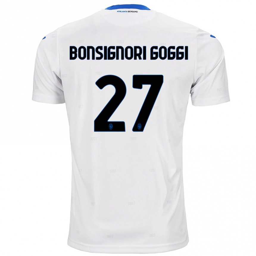 Enfant Football Maillot Lorenzo Bonsignori Goggi #27 Blanc Tenues Extérieur 2024/25 Canada