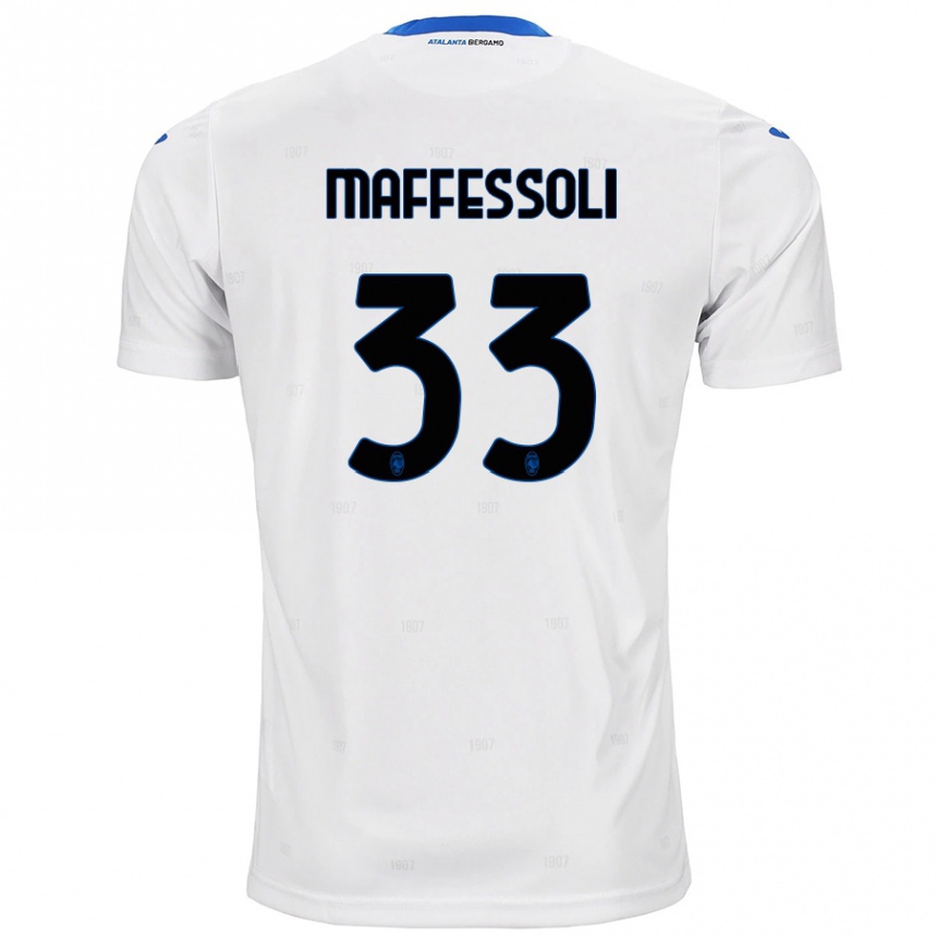 Enfant Football Maillot Manuel Maffessoli #33 Blanc Tenues Extérieur 2024/25 Canada