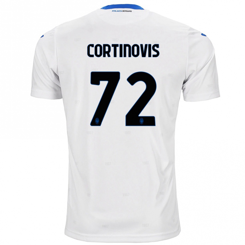 Kids Football Alessandro Cortinovis #72 White Away Jersey 2024/25 T-Shirt Canada