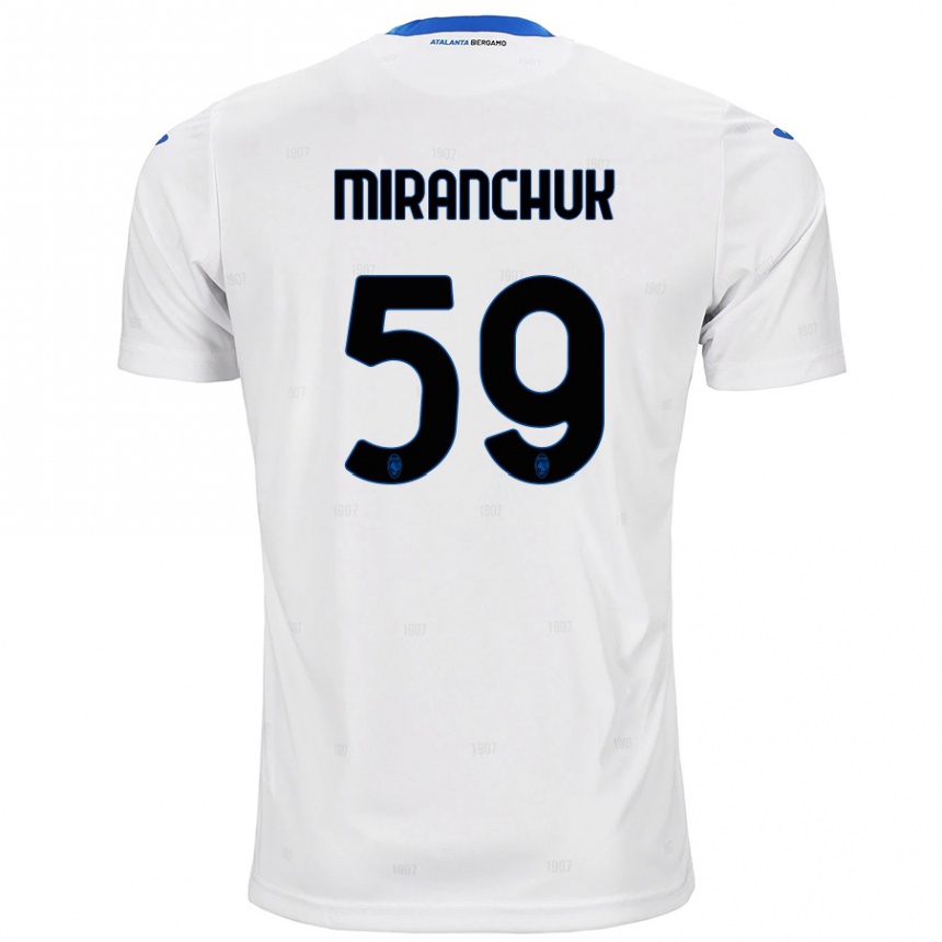 Kids Football Aleksey Miranchuk #59 White Away Jersey 2024/25 T-Shirt Canada