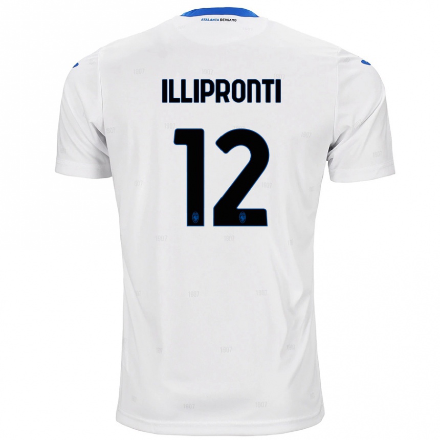 Kids Football Filippo Illipronti #12 White Away Jersey 2024/25 T-Shirt Canada