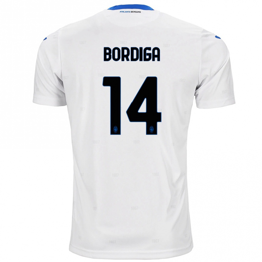 Kids Football Michele Bordiga #14 White Away Jersey 2024/25 T-Shirt Canada