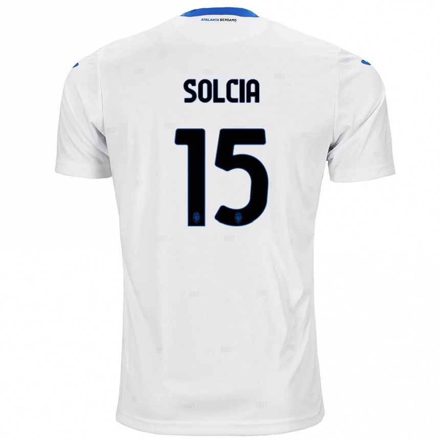 Kids Football Daniele Solcia #15 White Away Jersey 2024/25 T-Shirt Canada