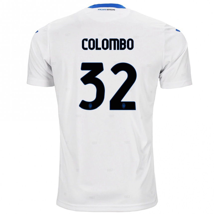 Kids Football Matteo Colombo #32 White Away Jersey 2024/25 T-Shirt Canada