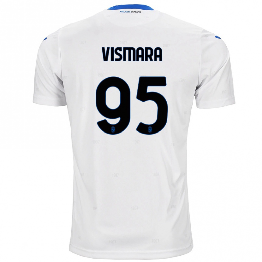 Kids Football Paolo Vismara #95 White Away Jersey 2024/25 T-Shirt Canada