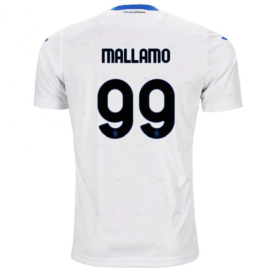 Kids Football Alessandro Mallamo #99 White Away Jersey 2024/25 T-Shirt Canada