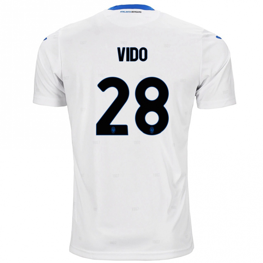 Enfant Football Maillot Luca Vido #28 Blanc Tenues Extérieur 2024/25 Canada