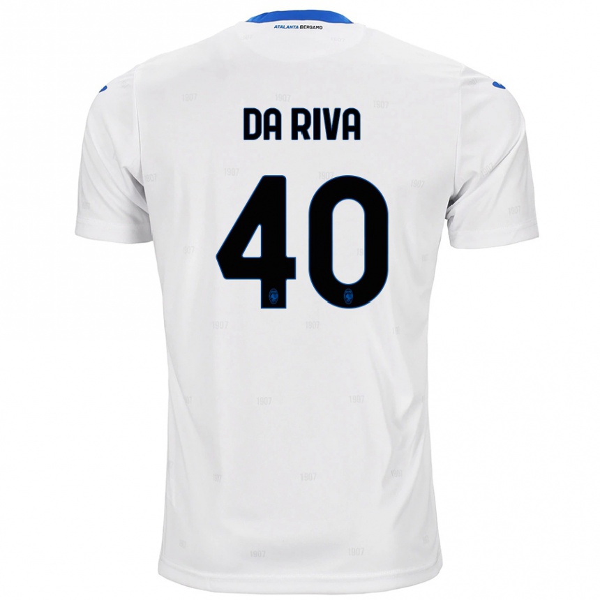 Kids Football Jacopo Da Riva #40 White Away Jersey 2024/25 T-Shirt Canada