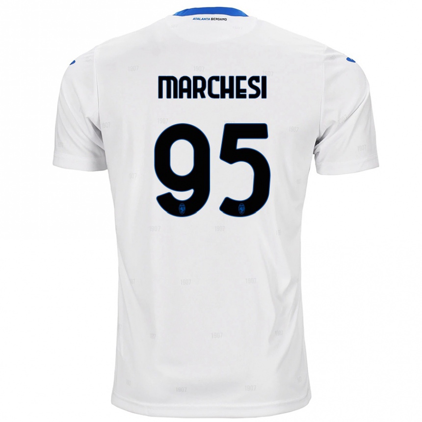 Kids Football Silvia Marchesi #95 White Away Jersey 2024/25 T-Shirt Canada